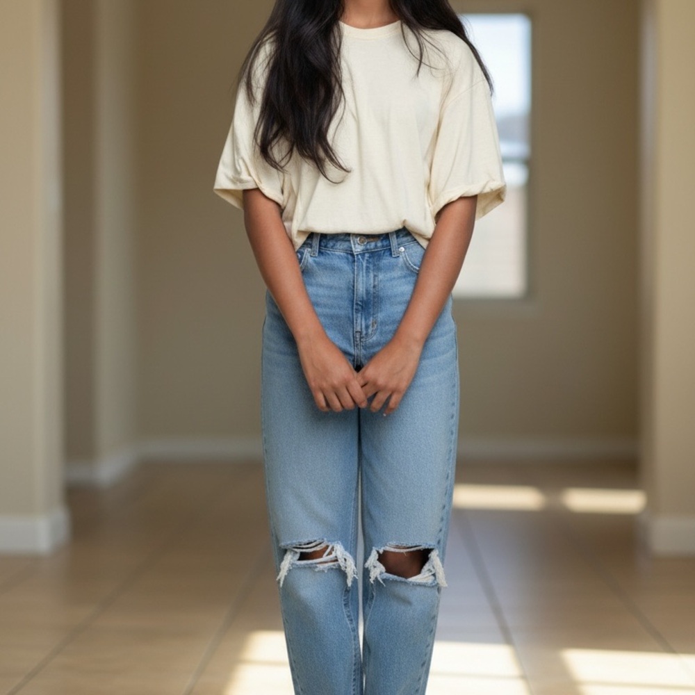 American Eagle Outfitters Light Blue High Rise Jeans